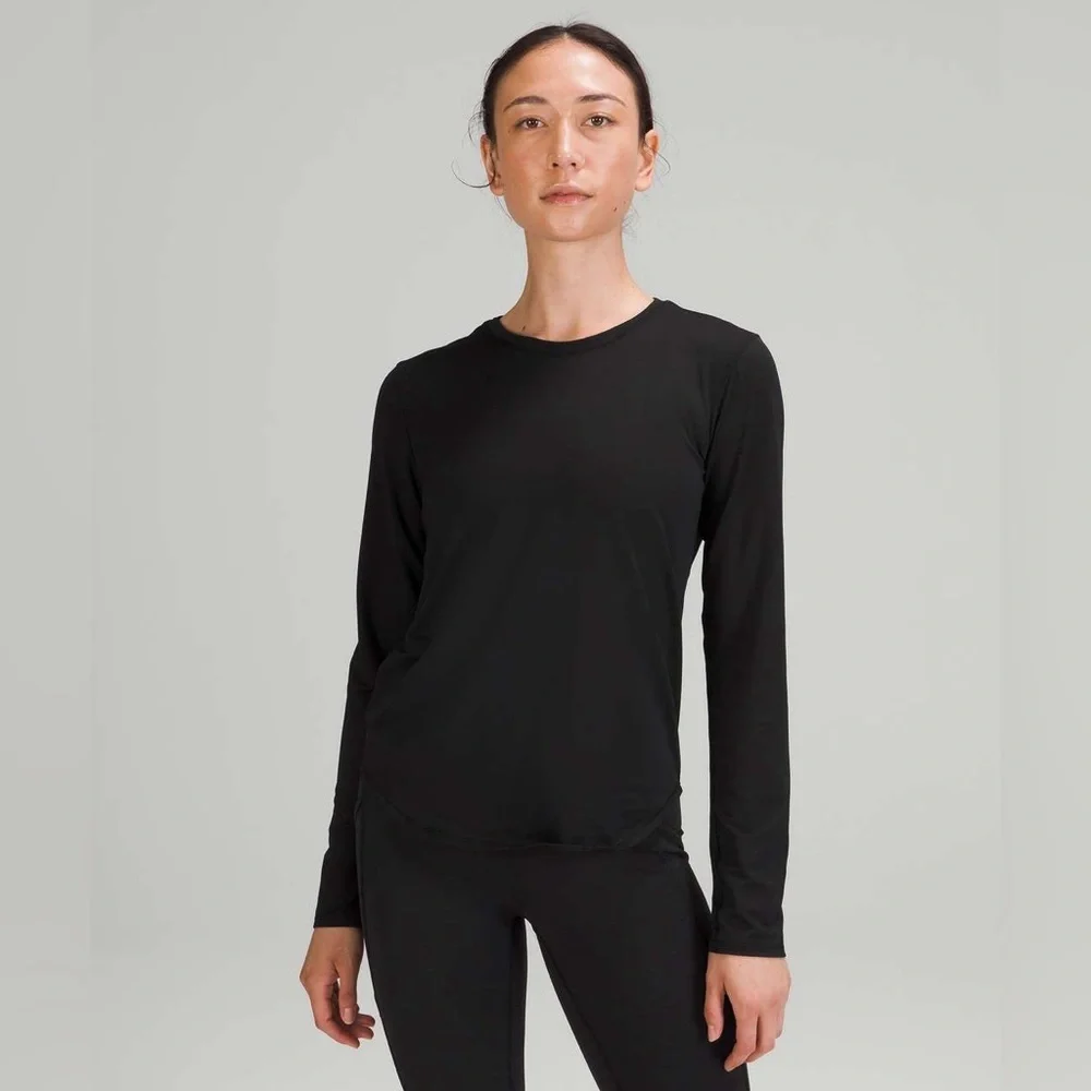 Lululemon High Neck Running and Training Long Sleeve Gym Casual Shirt